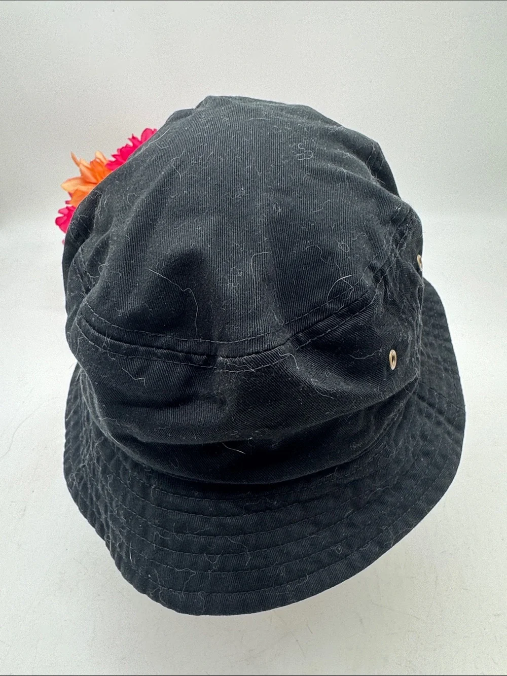 Galante Plain Black Accent Bucket Hat